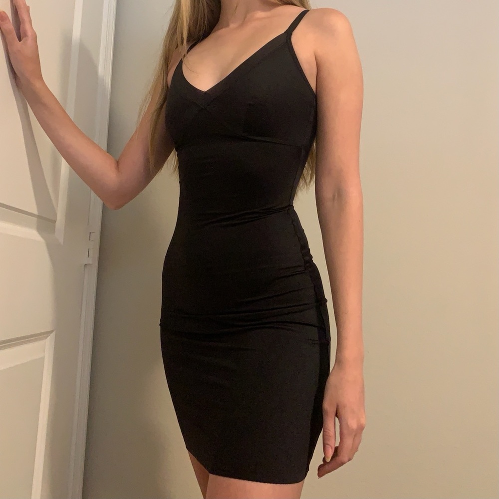 Spanx black slip dress size S